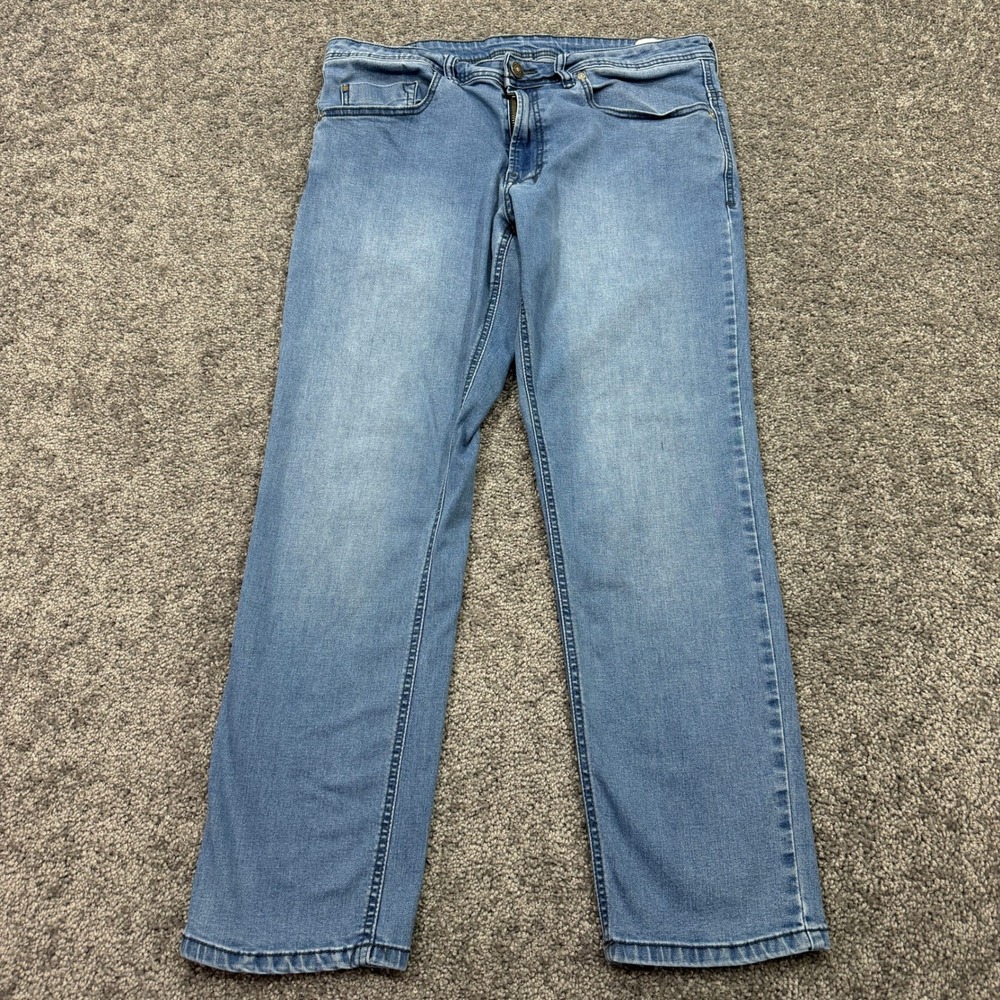 Buffalo David Bitton Jeans Mens 36x29 Blue Axel Slim Stretch Medium Wash Denim - Picture 1 of 10